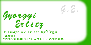 gyorgyi erlitz business card